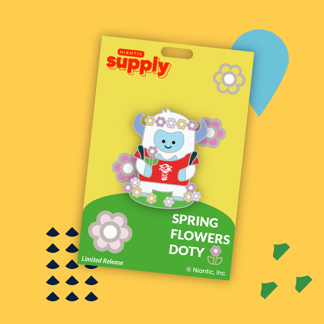 SPRING FLOWERS DOTY PIN